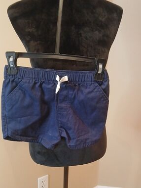 Gorl's Navy Blue Drawstring Casual Shorts